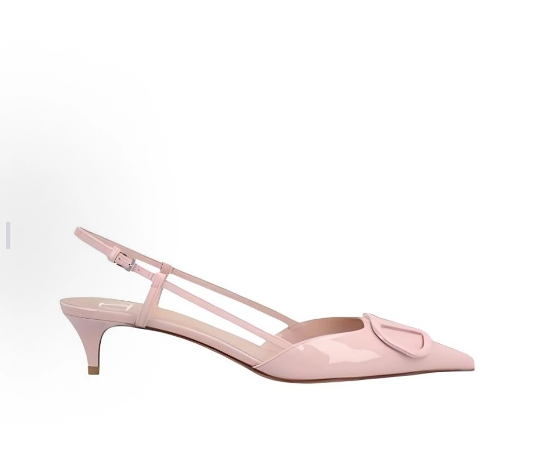 COCO-- V1859ti9o WS0Q70TMKW34PINK goatskin VLogo Signature Heel height：4.5CM item:E-X138C3001